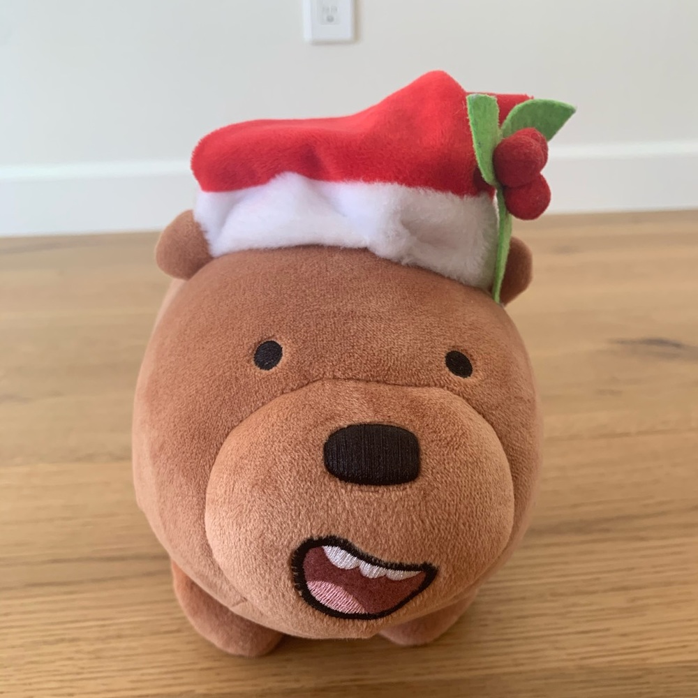 brown stuffed christmas bear